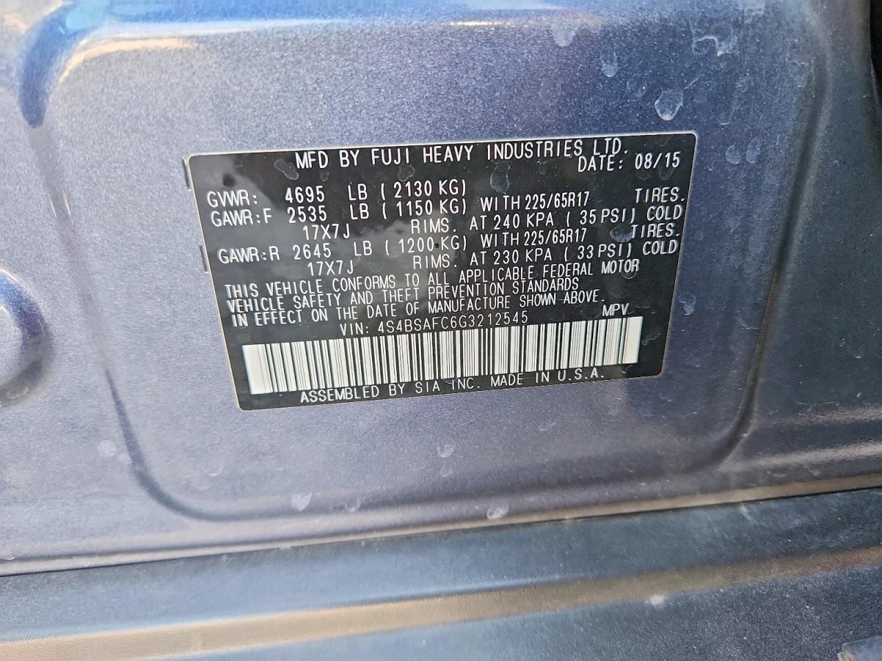Subaru Outback 2.5i Premium