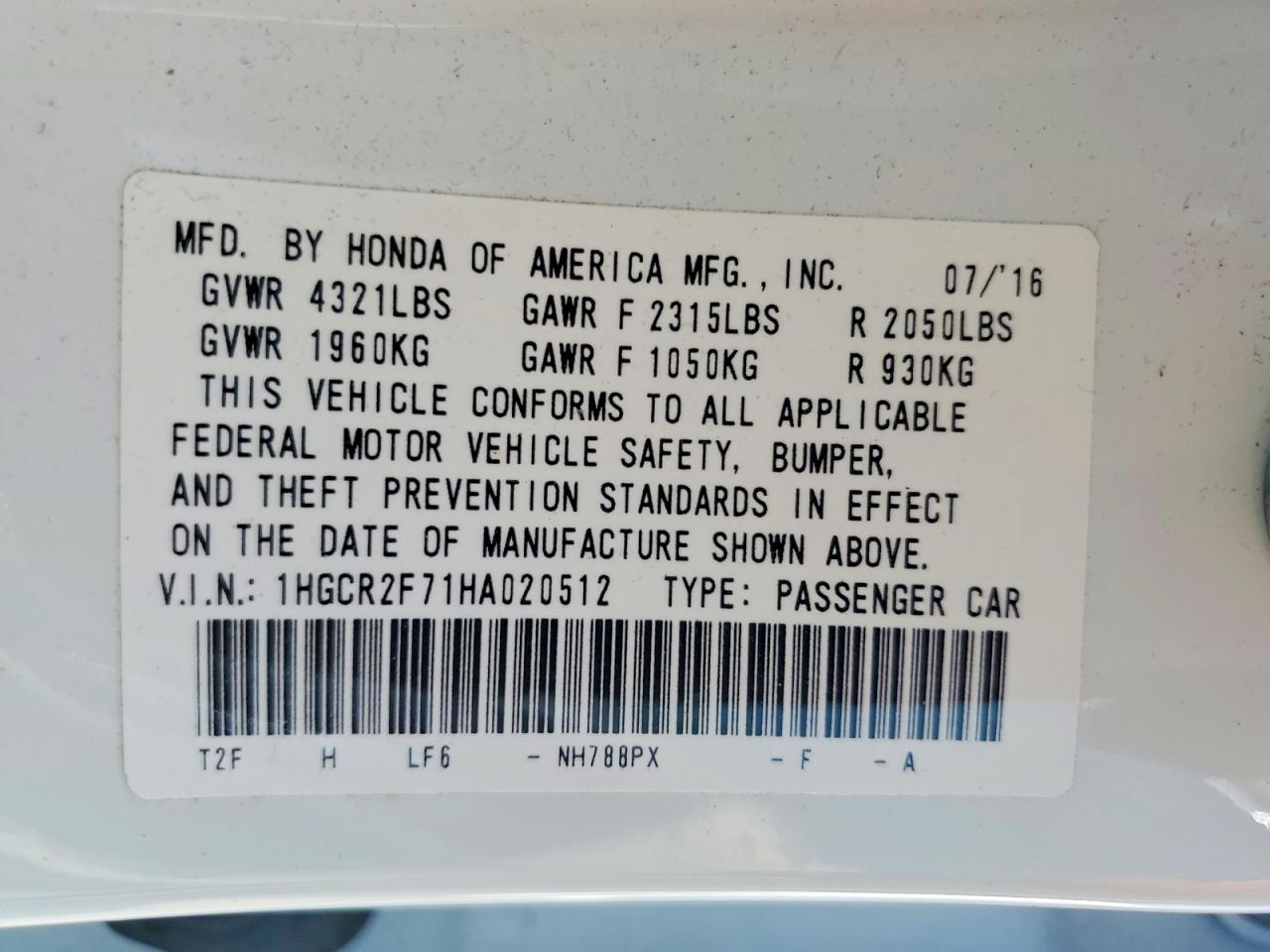 Honda Accord Ex