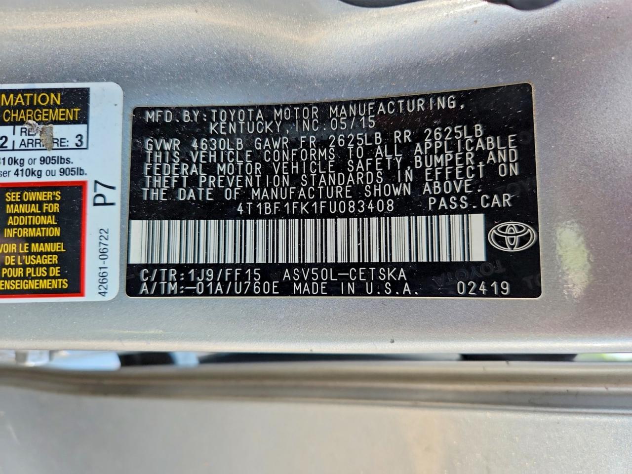 Toyota Camry Se
