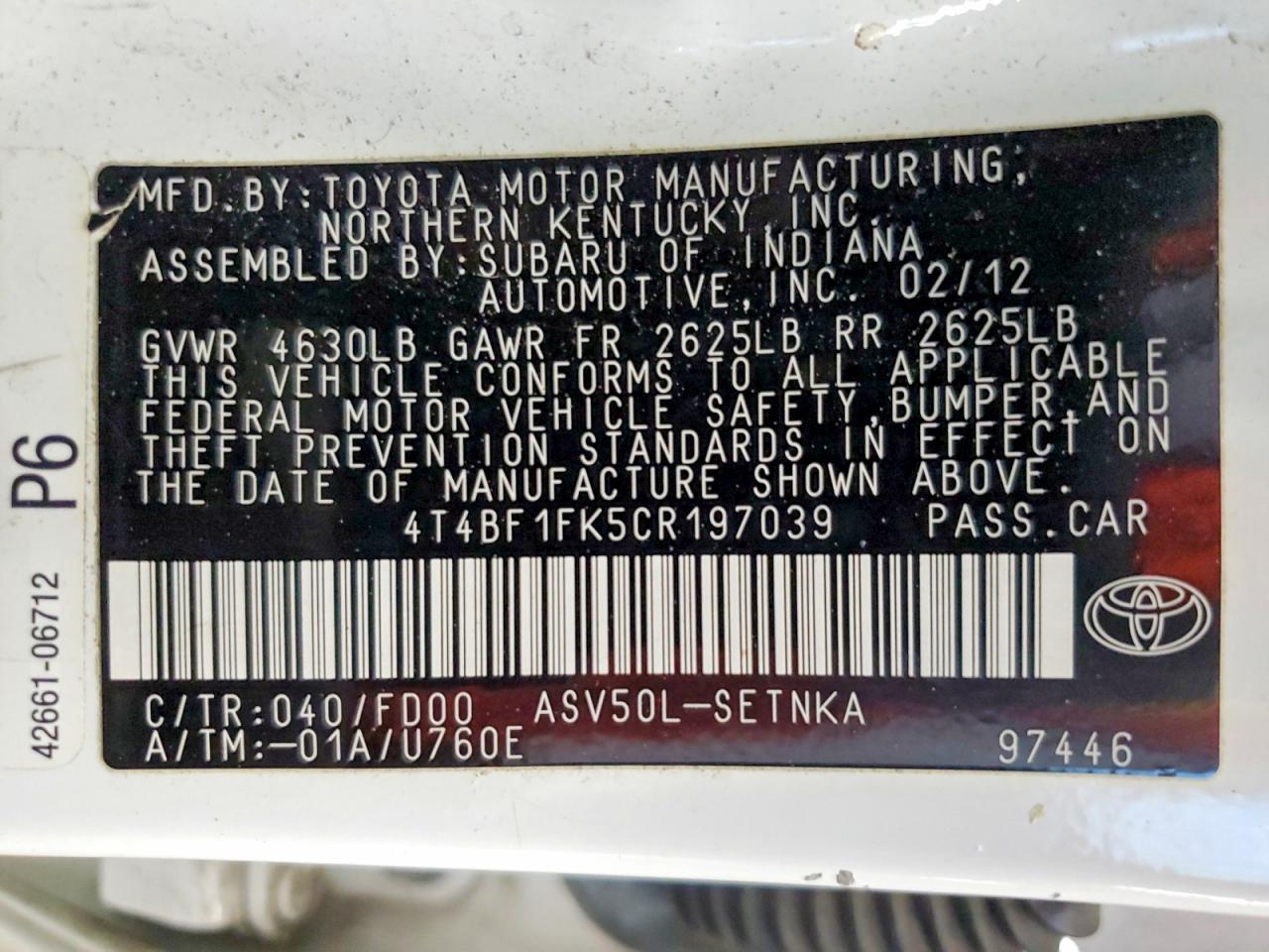 Toyota Camry Le