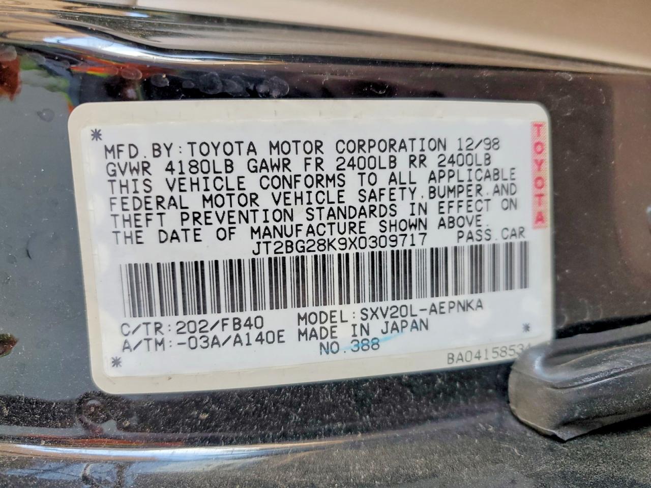 Toyota Camry Le