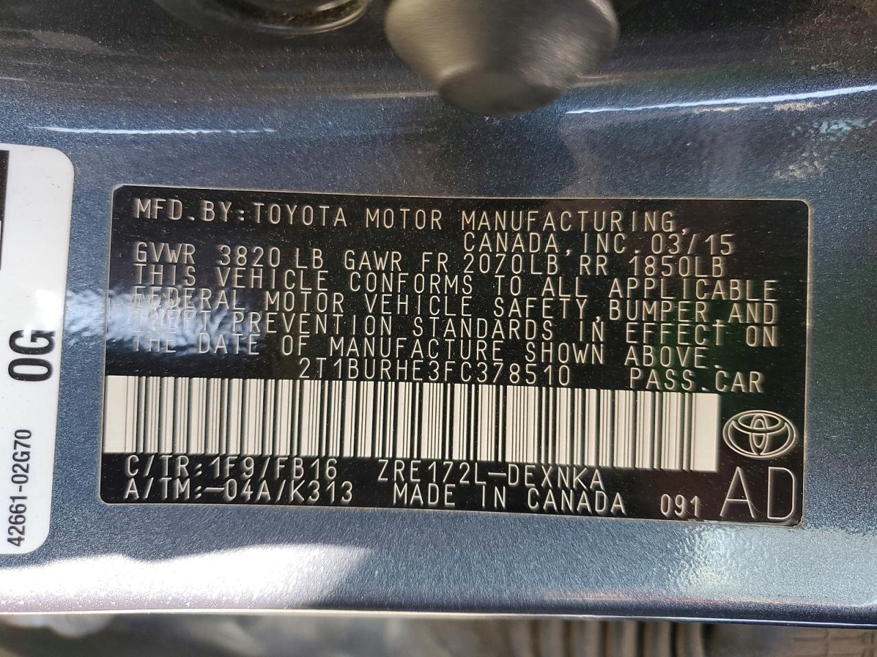 Toyota Corolla Le
