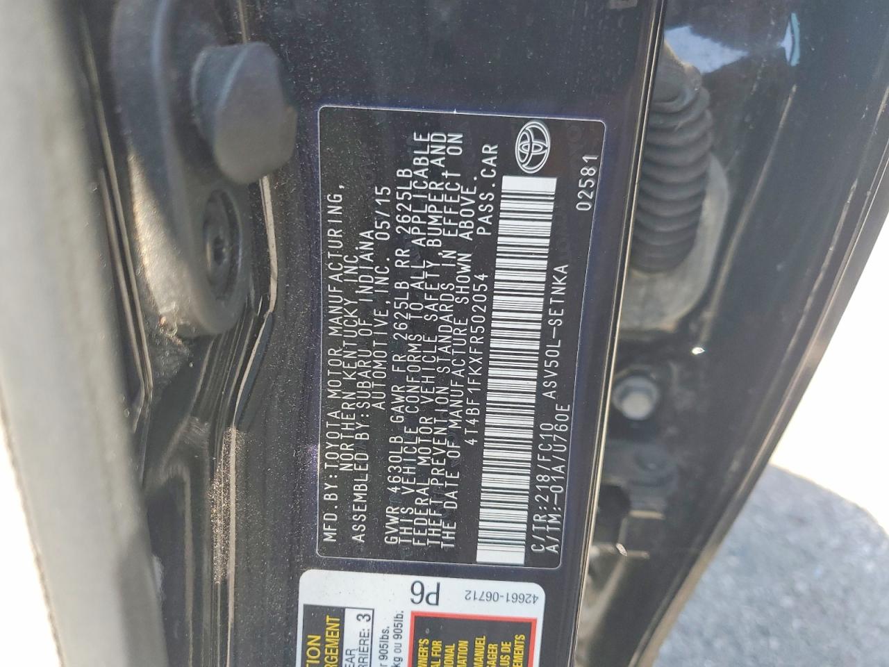 Toyota Camry Le