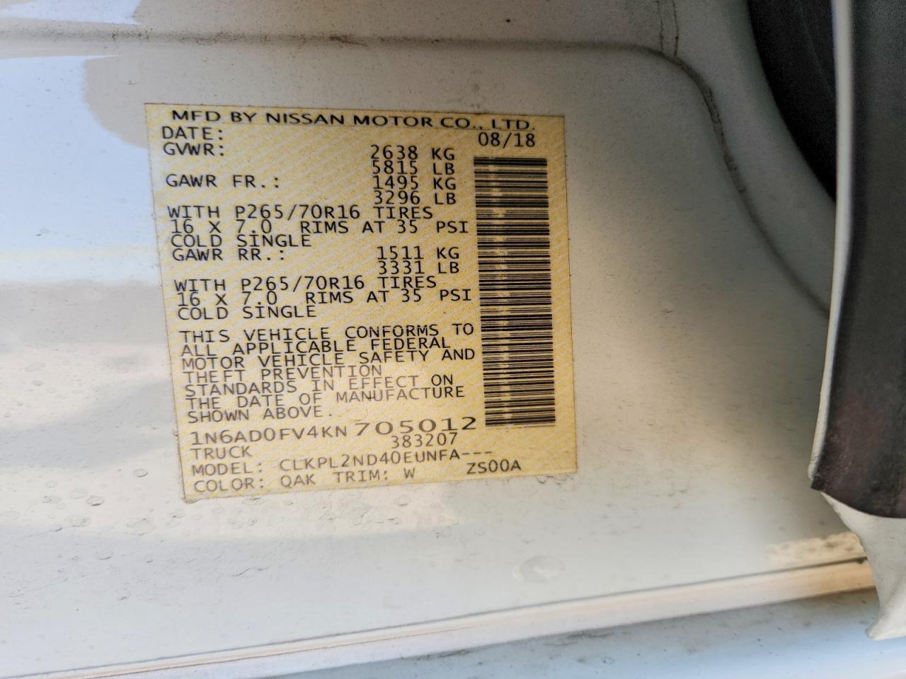 Nissan Frontier Sv