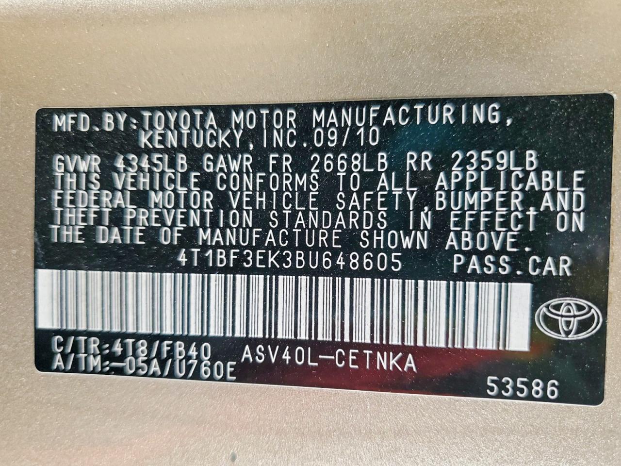 Toyota Camry Le