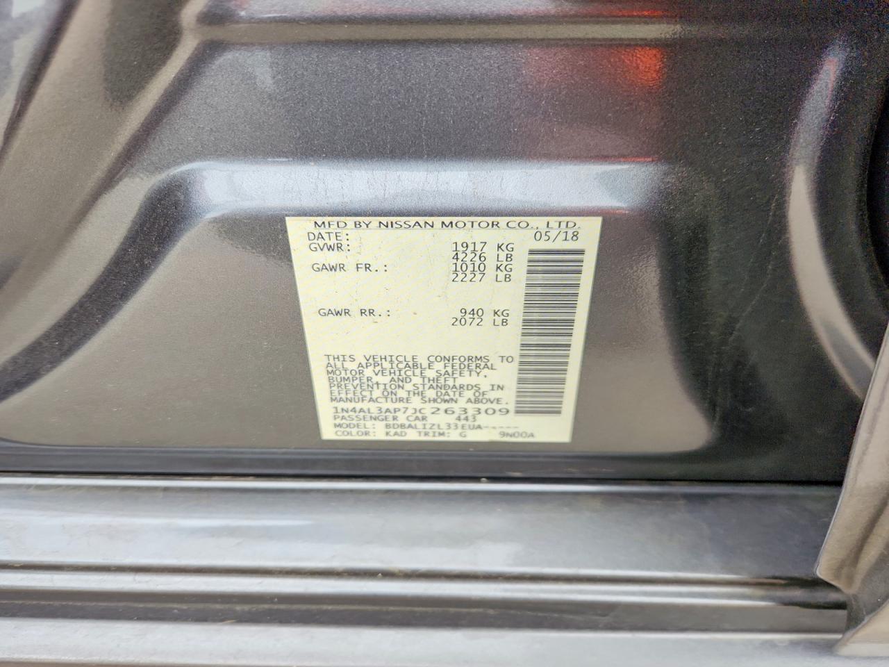 Nissan Altima 2.5 Sv