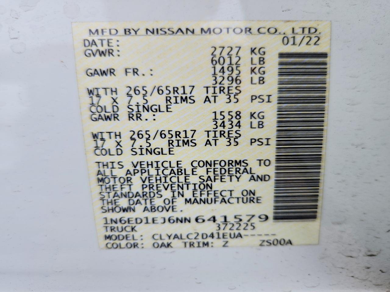Nissan Frontier Sv