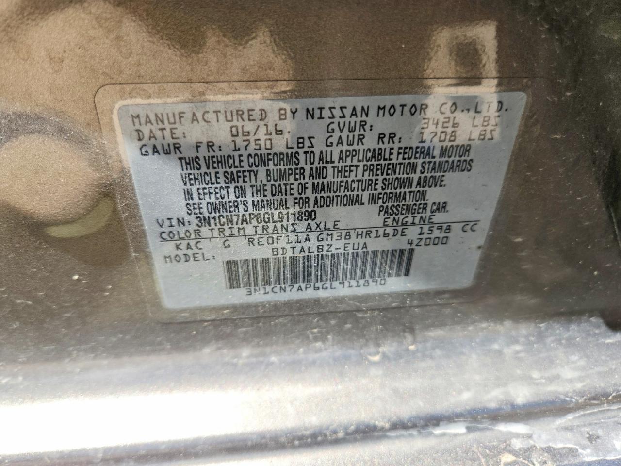 Nissan Versa 1.6 Sv