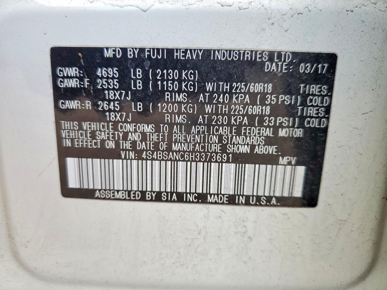 Subaru Outback 2.5i Limited