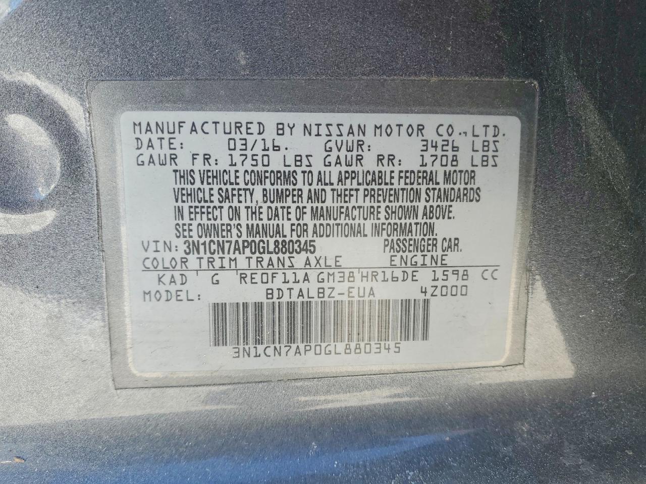 Nissan Versa S
