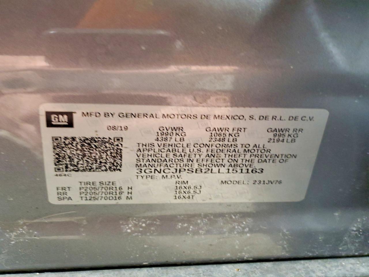 Chevrolet Trax 1lt
