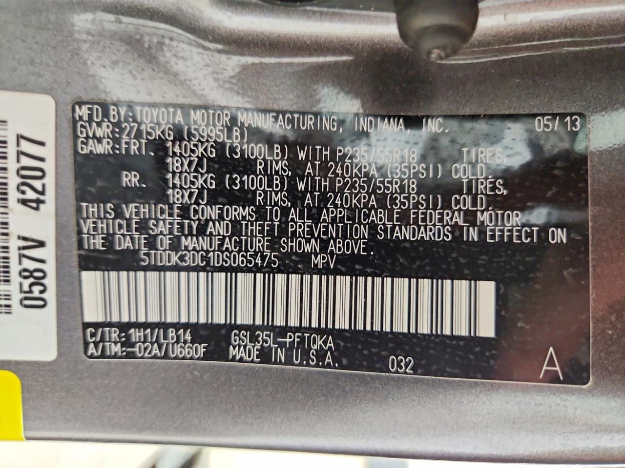 Toyota Sienna Xle 7-passenger