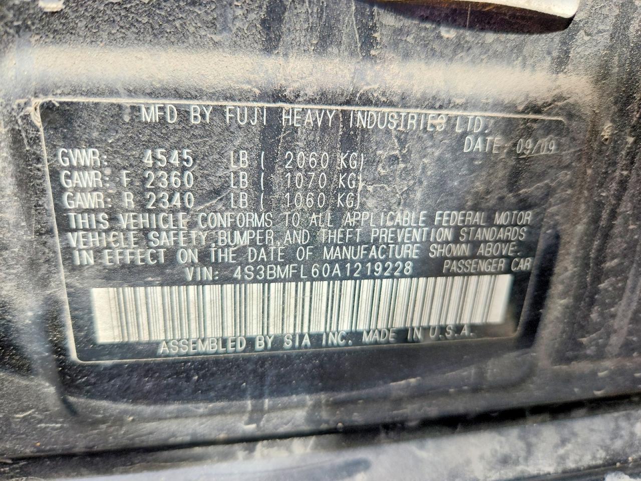 Subaru Legacy 2.5gt Limited