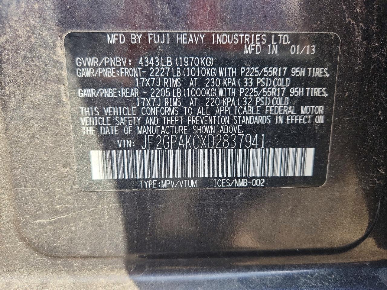 Subaru Xv 2.0 Limited