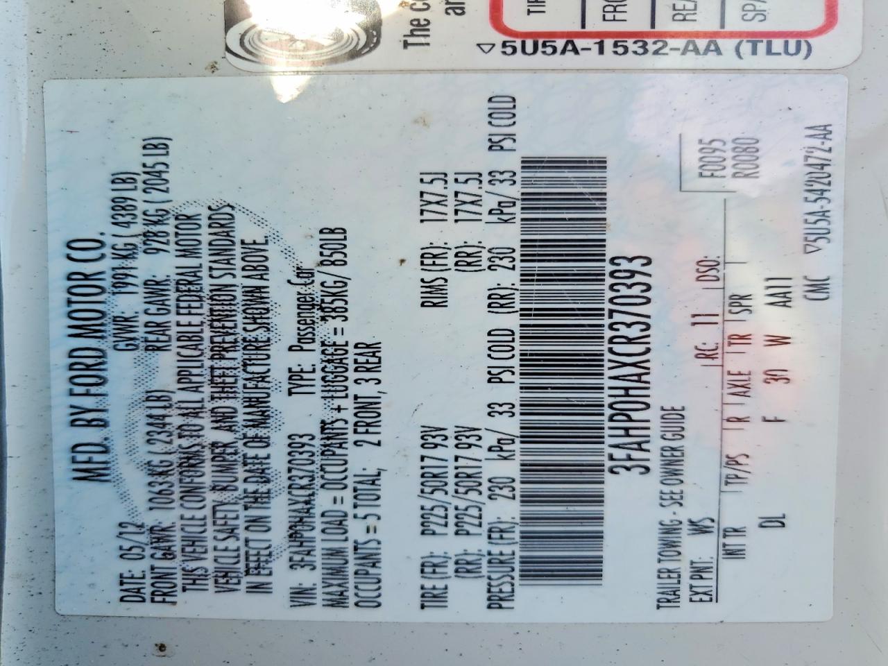 Ford Fusion Se