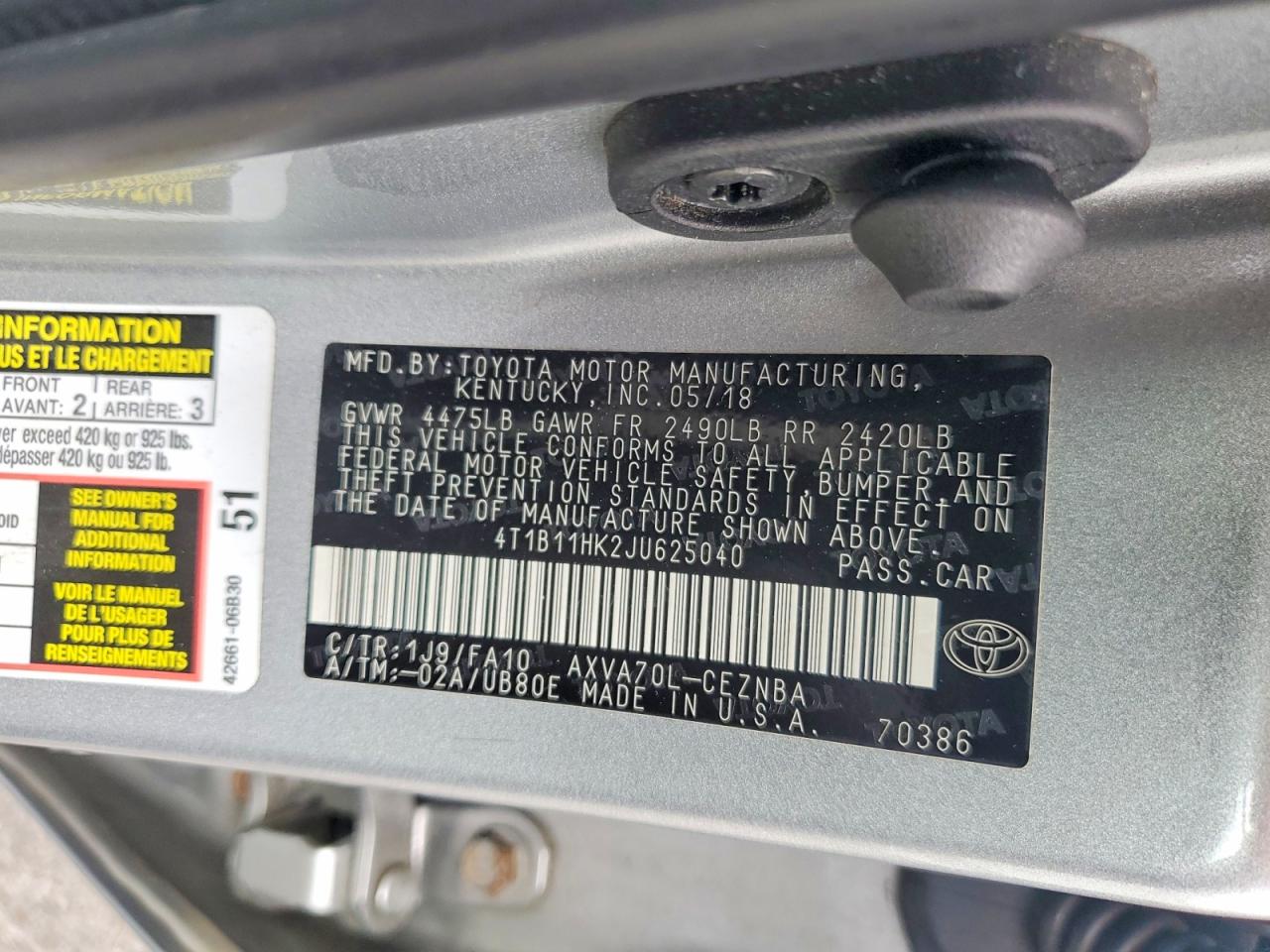 Toyota Camry Le