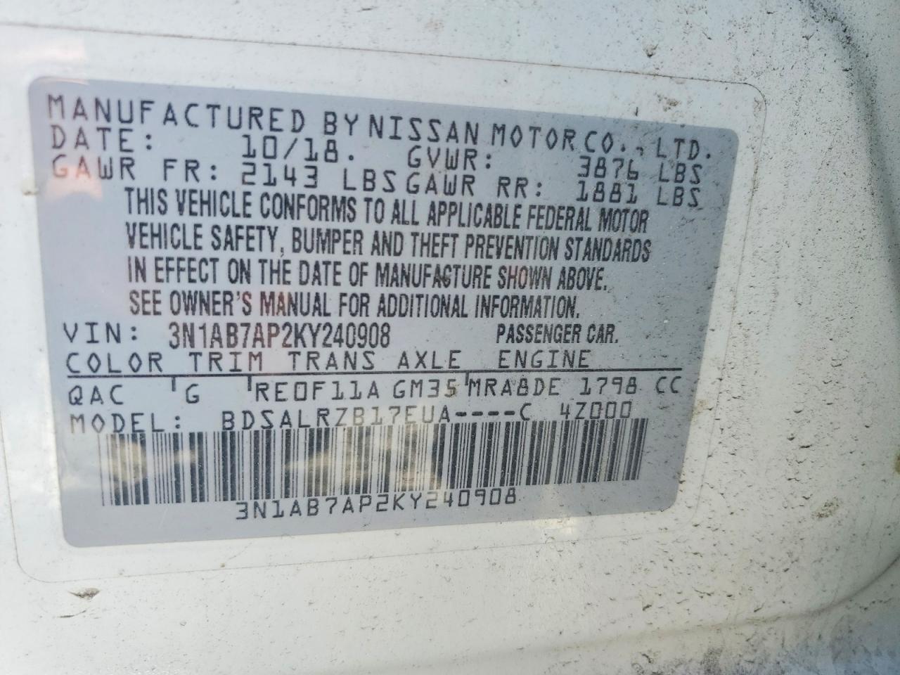 Nissan Sentra Sr