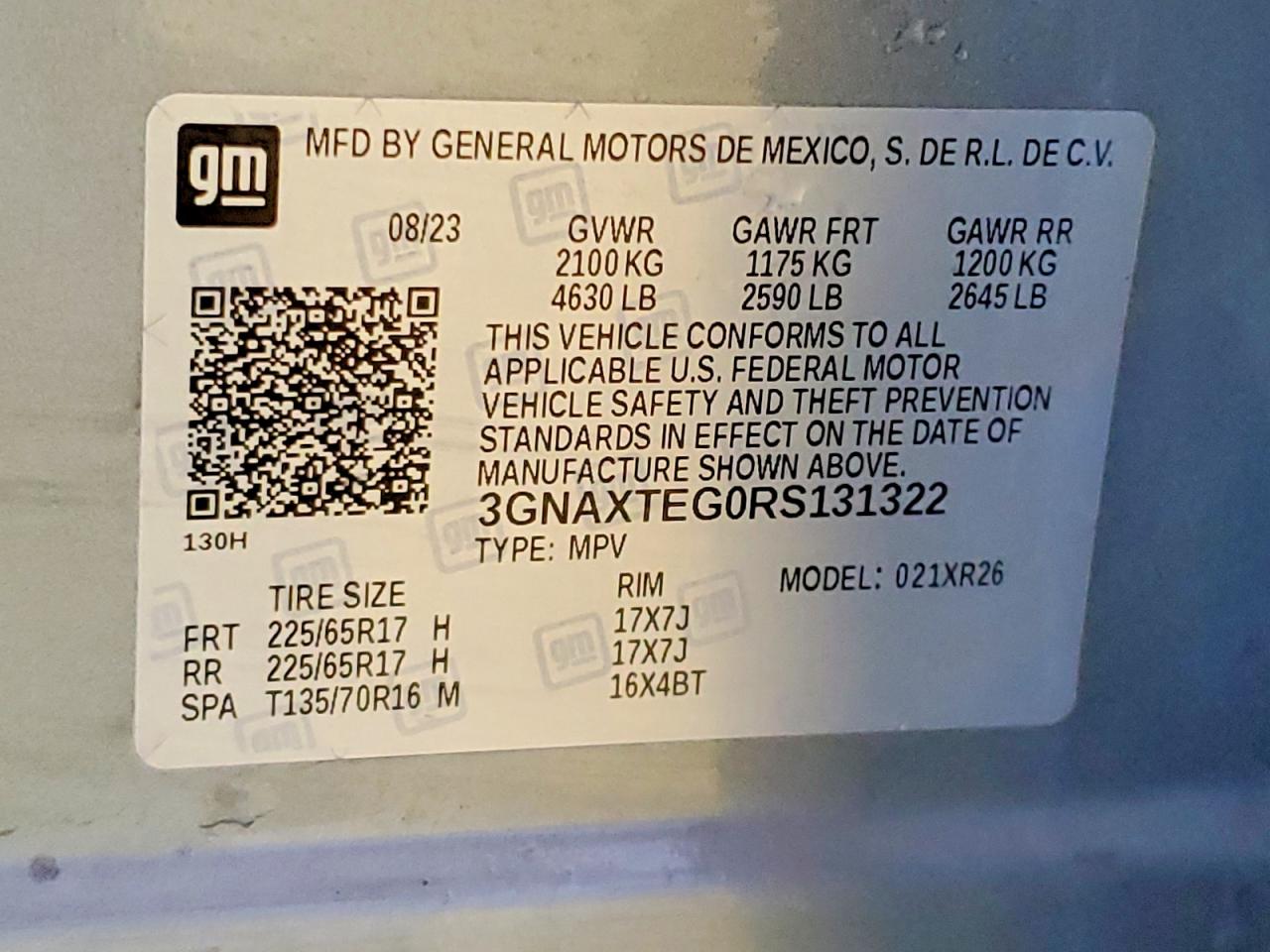 Chevrolet Equinox Lt