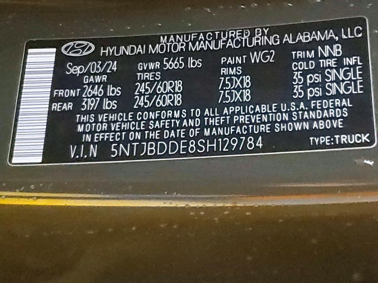 Hyundai SANTA CRUZ Sel