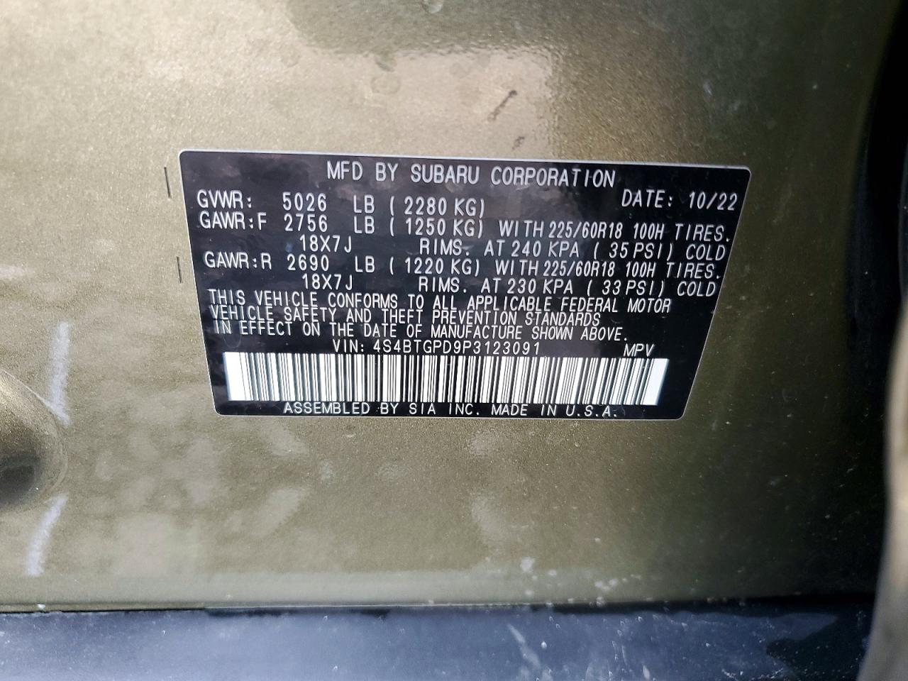 Subaru Outback Touring