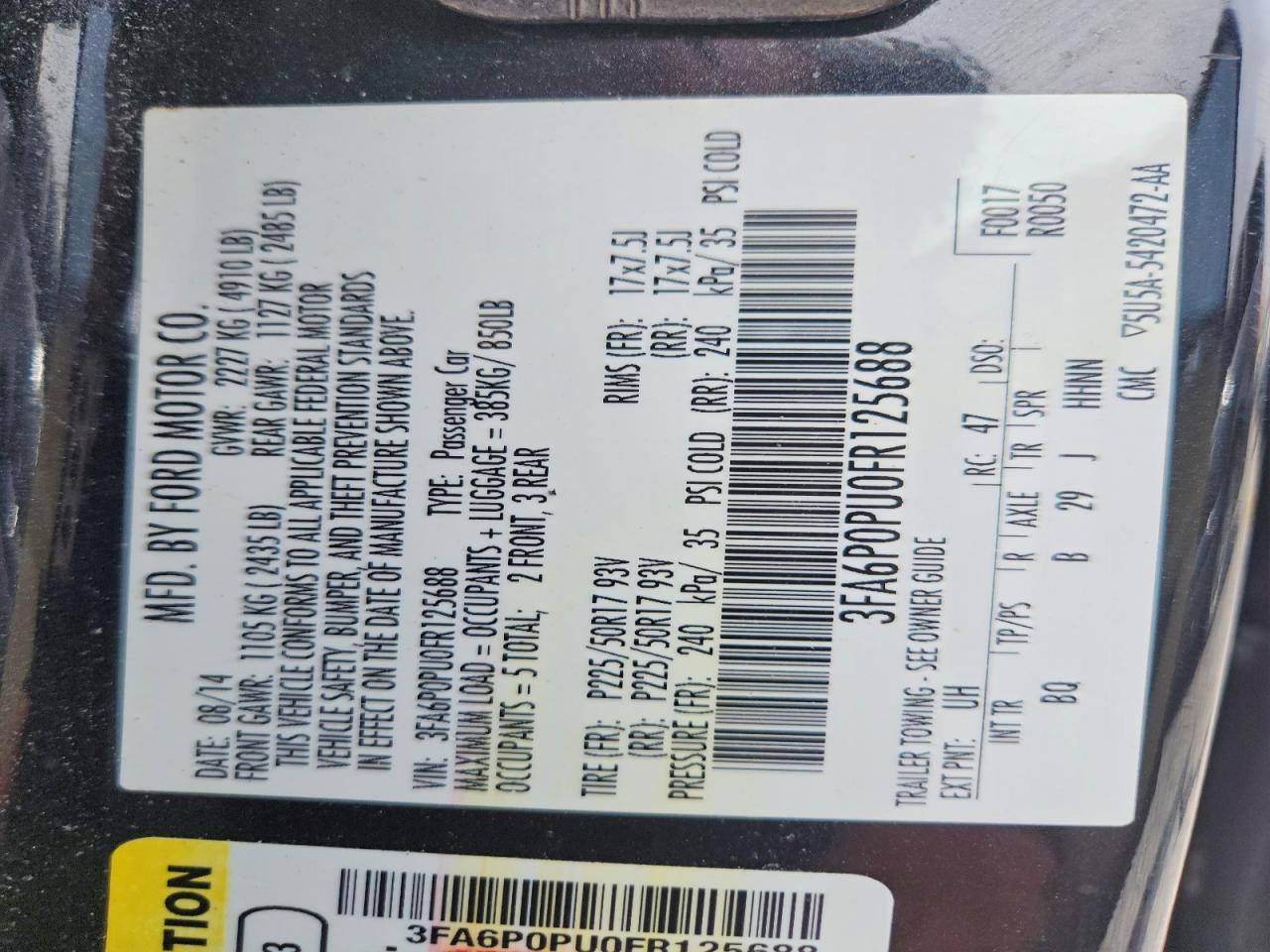 Ford Fusion Se Phev