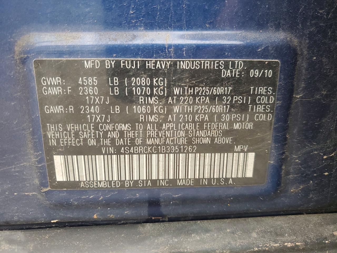 Subaru Outback 2.5i Limited