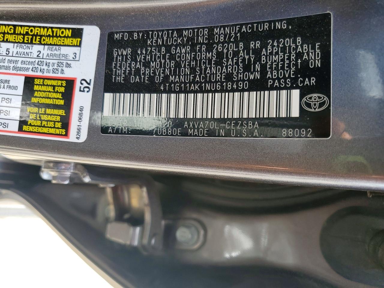 Toyota Camry Se