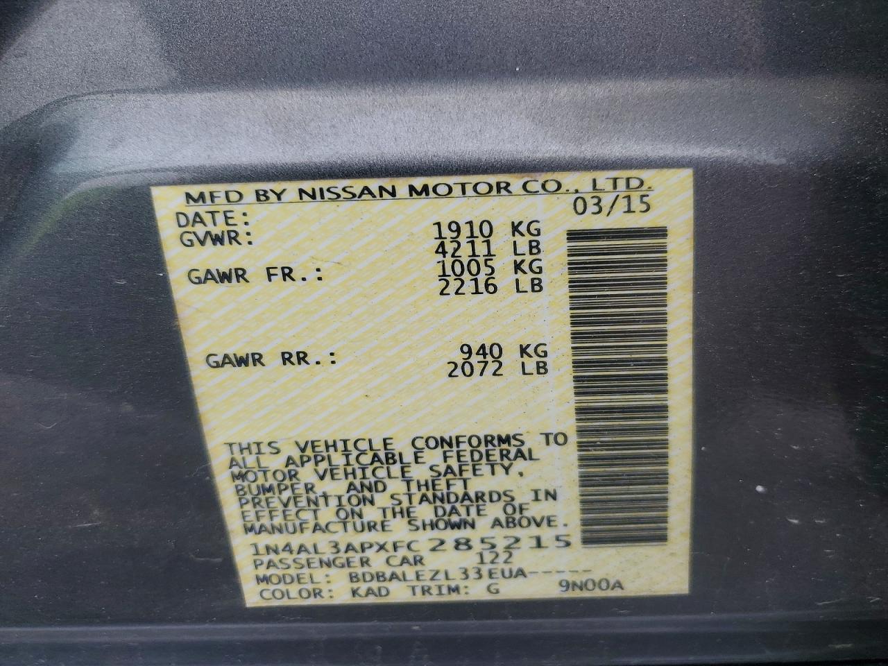 Nissan Altima 2.5 S