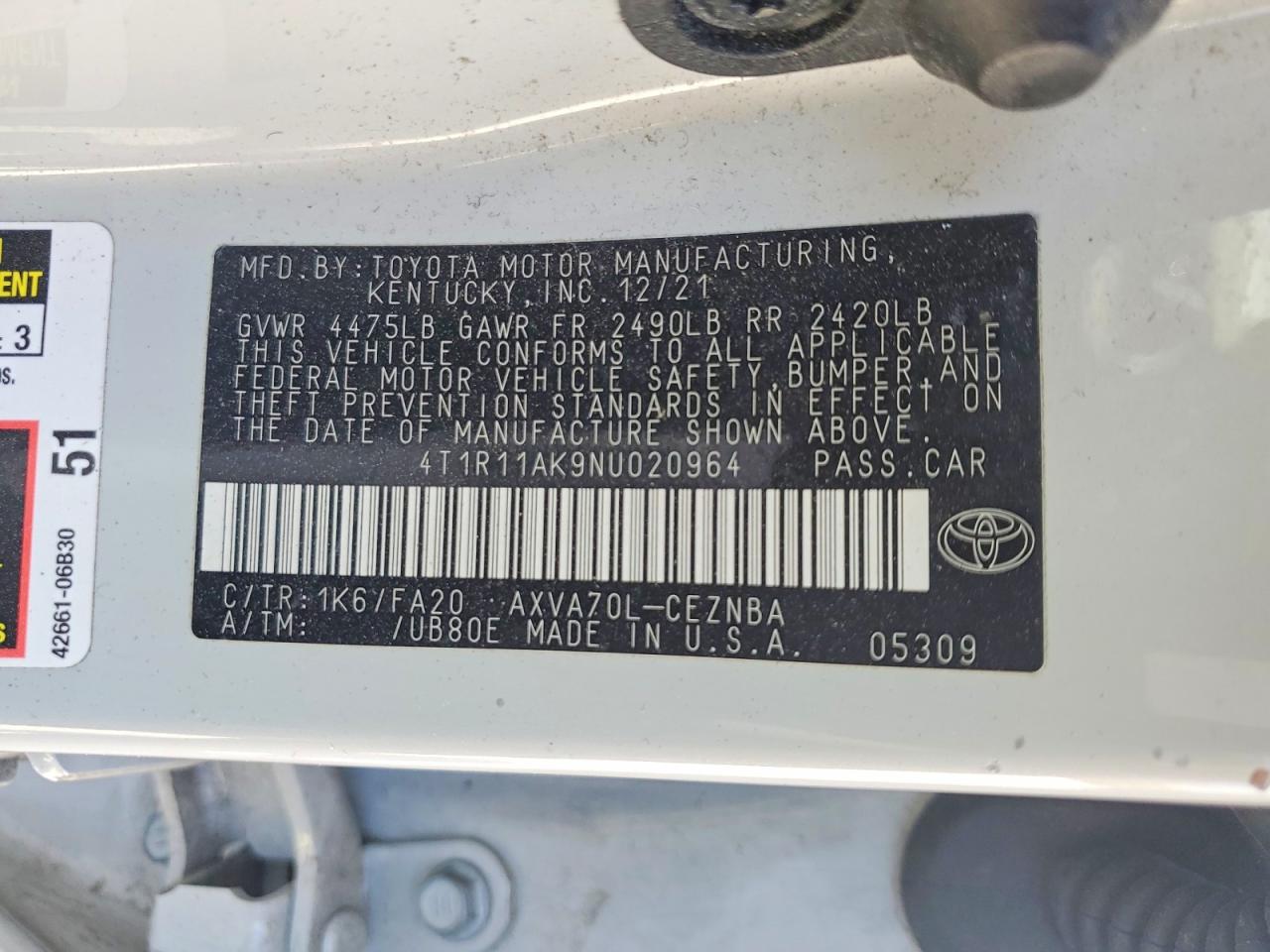 Toyota Camry Le