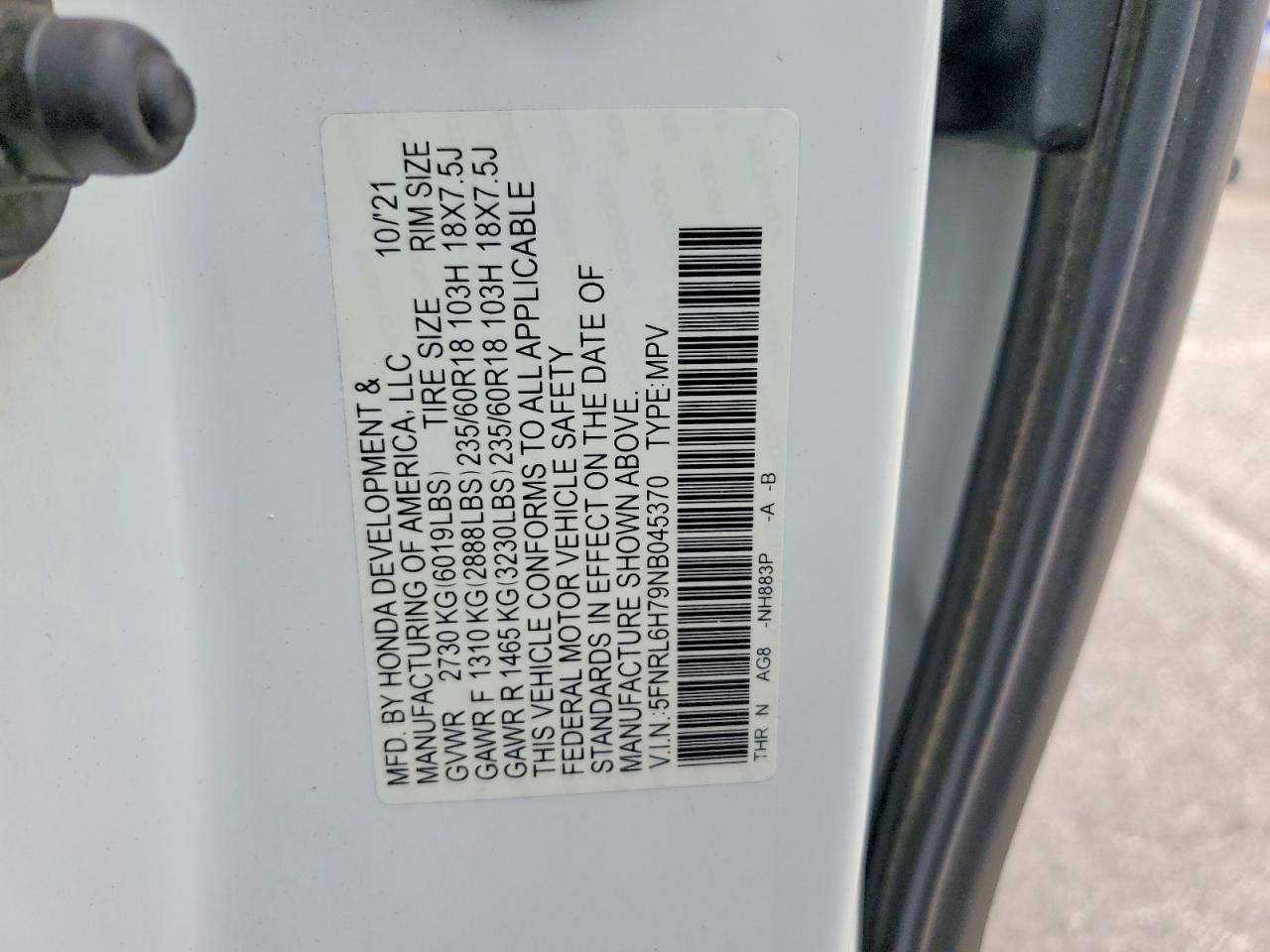 Honda Odyssey Exl