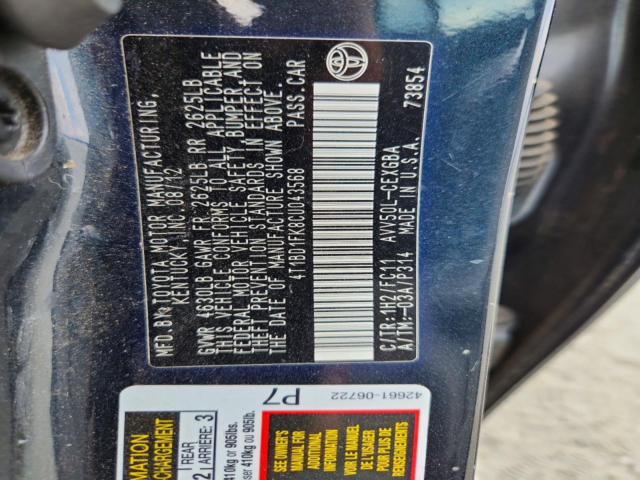 Toyota Camry Xle