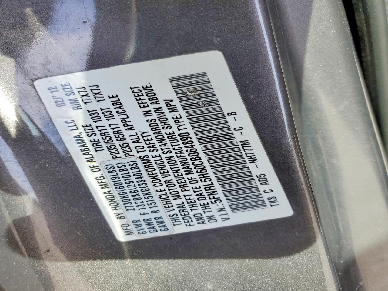 Honda Odyssey Exl