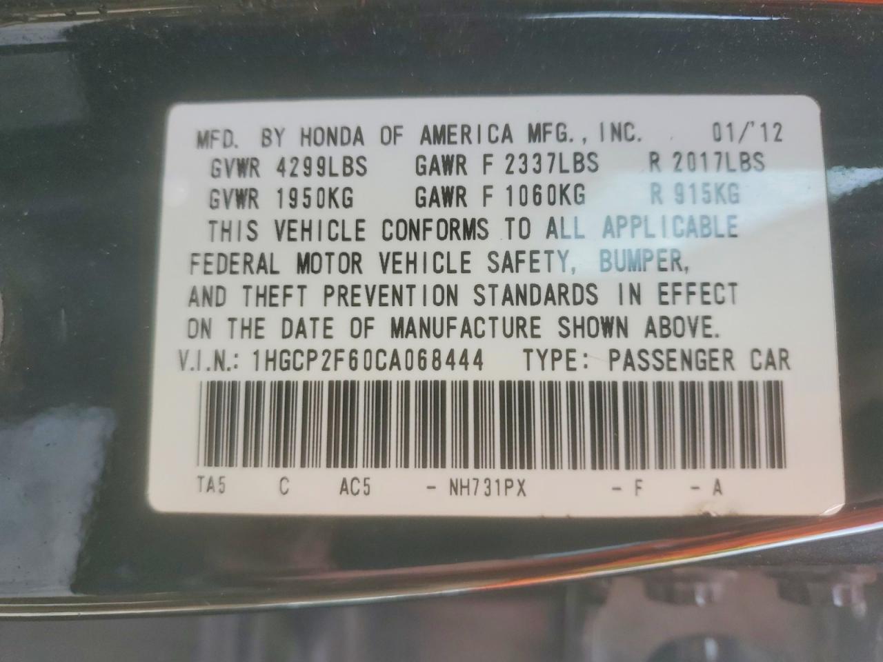 Honda Accord Se