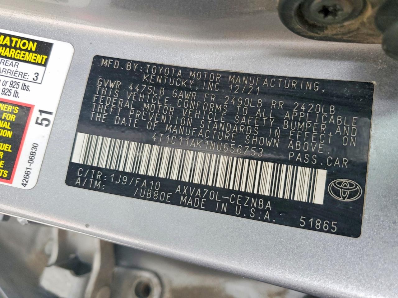 Toyota Camry Le