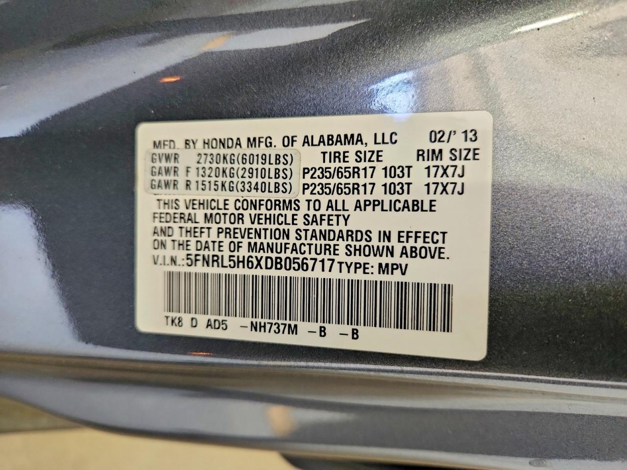 Honda Odyssey Exl