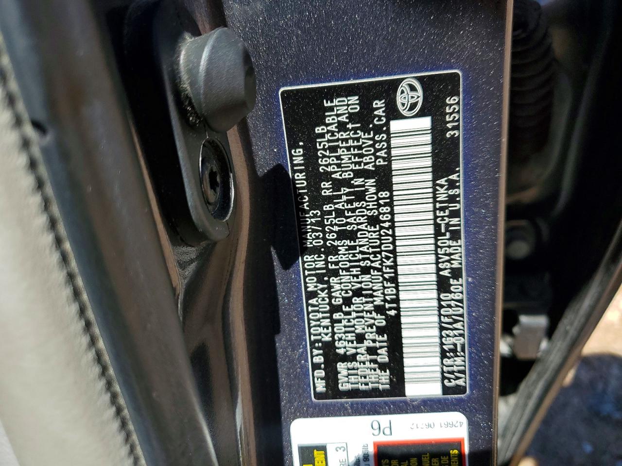 Toyota Camry Le