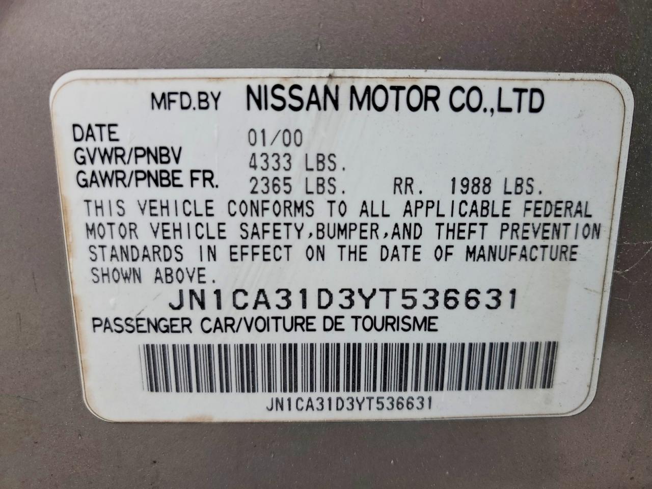 Nissan Maxima Gxe