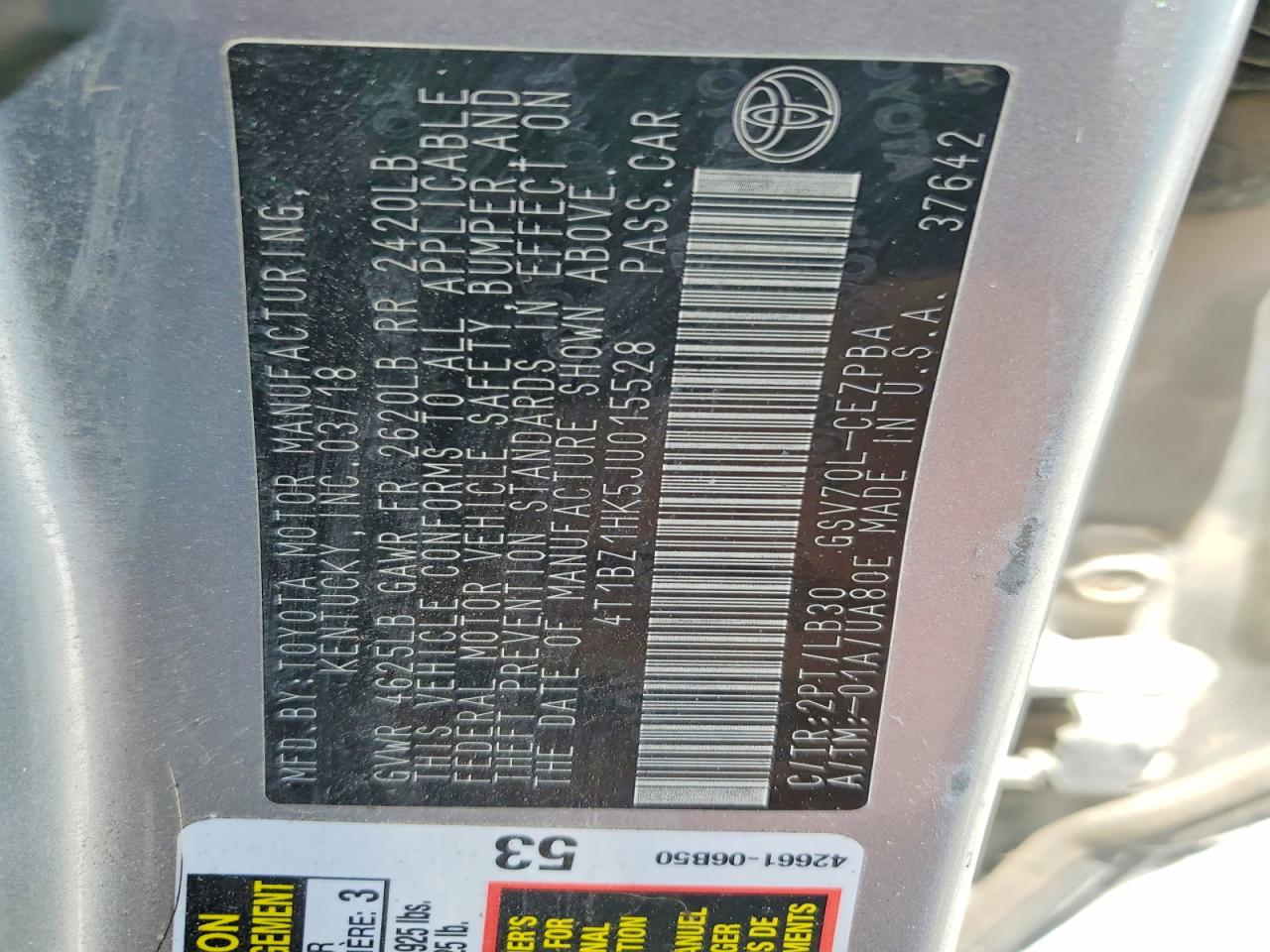 Toyota Camry Xse V6