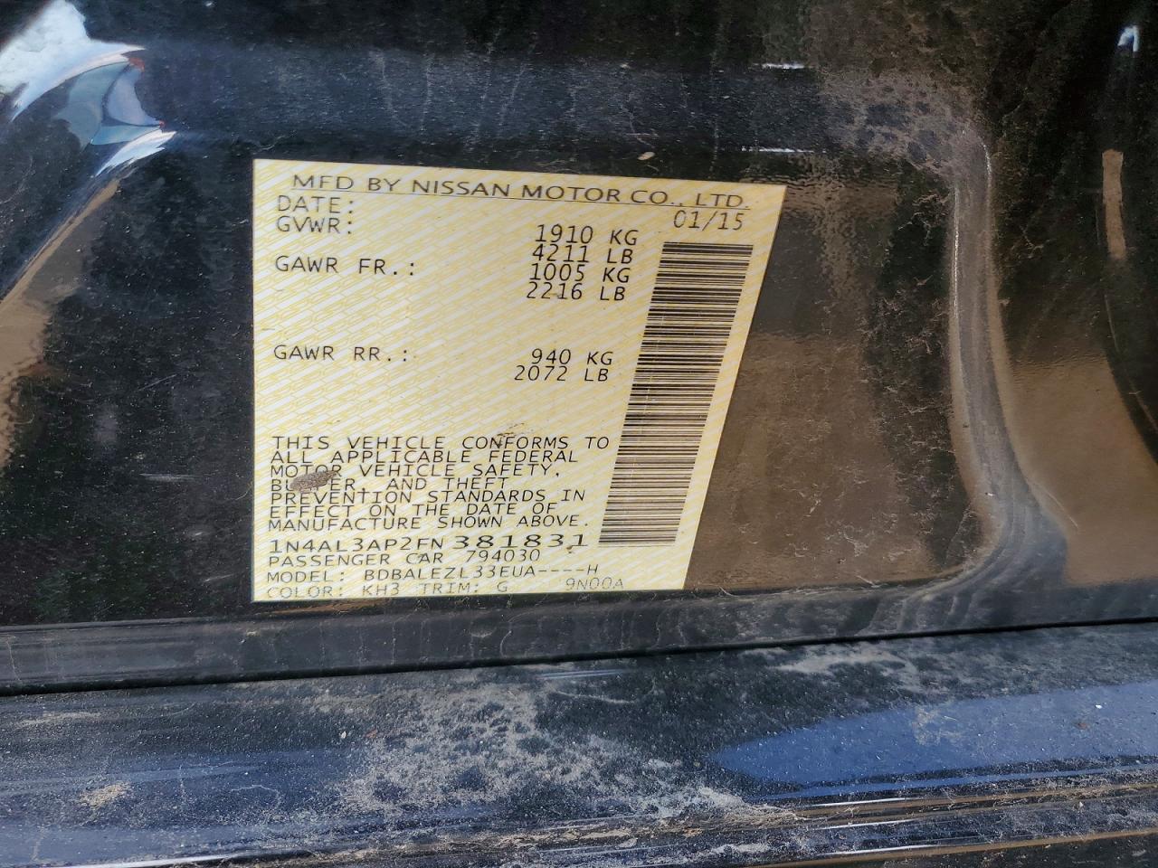Nissan Altima 2.5 S