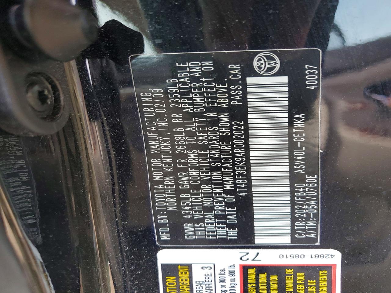 Toyota Camry Le