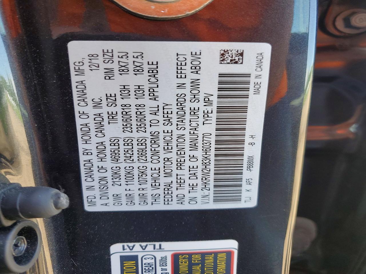 Honda Crv Exl