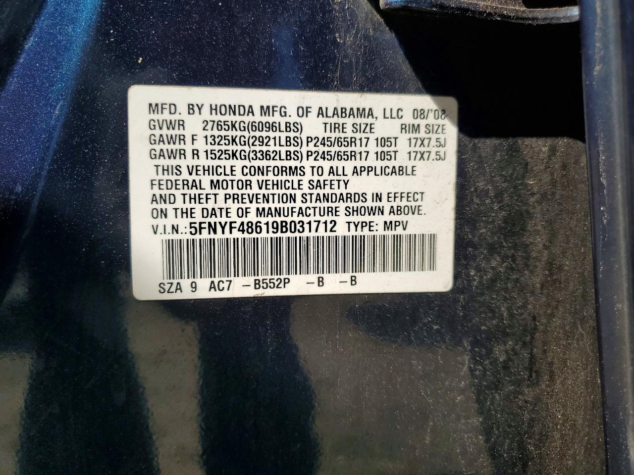 Honda Pilot Exl
