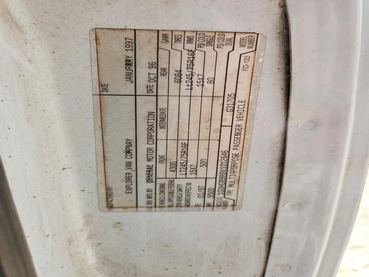 GMC Savana Rv G3500
