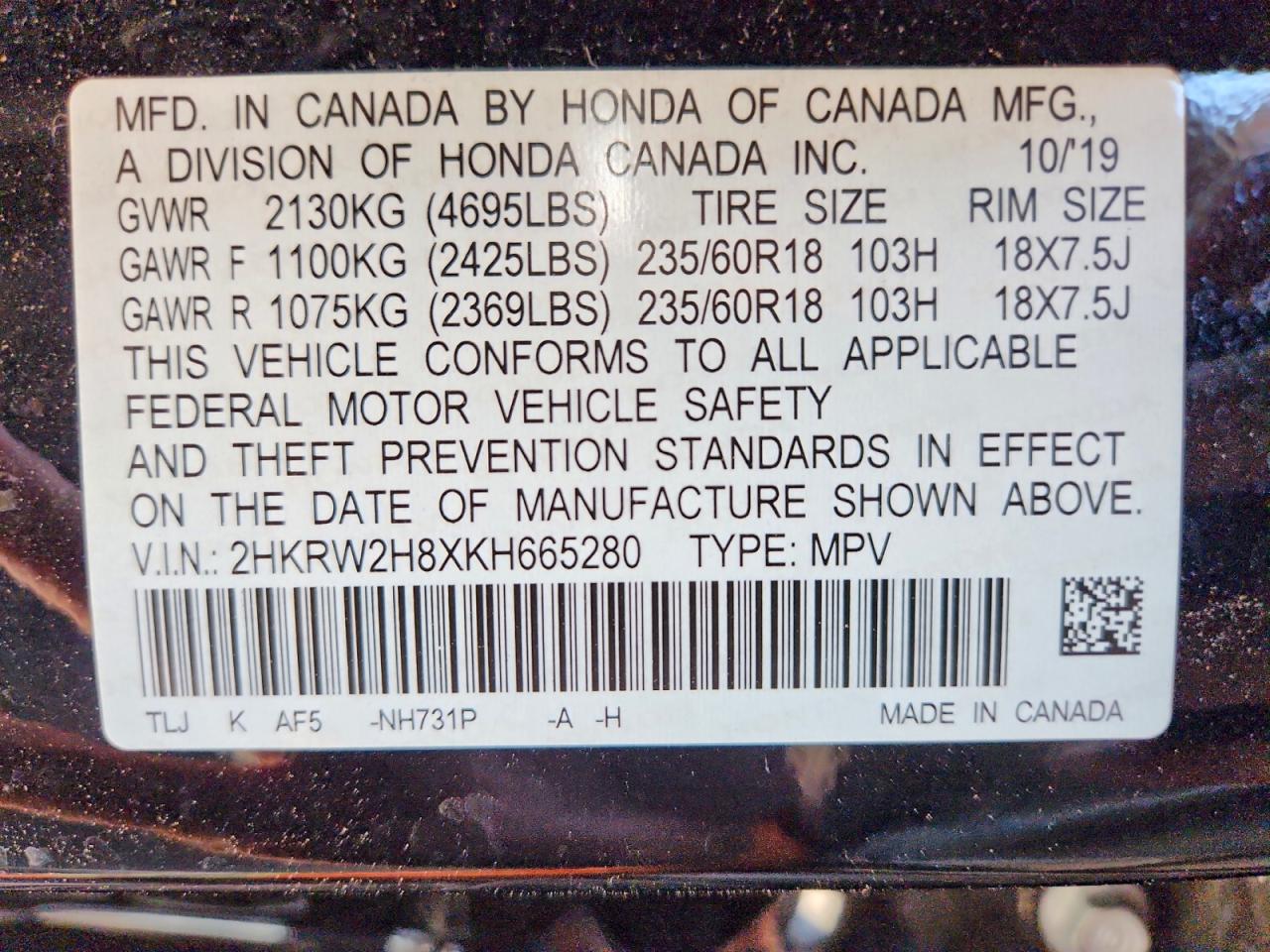 Honda Crv Exl