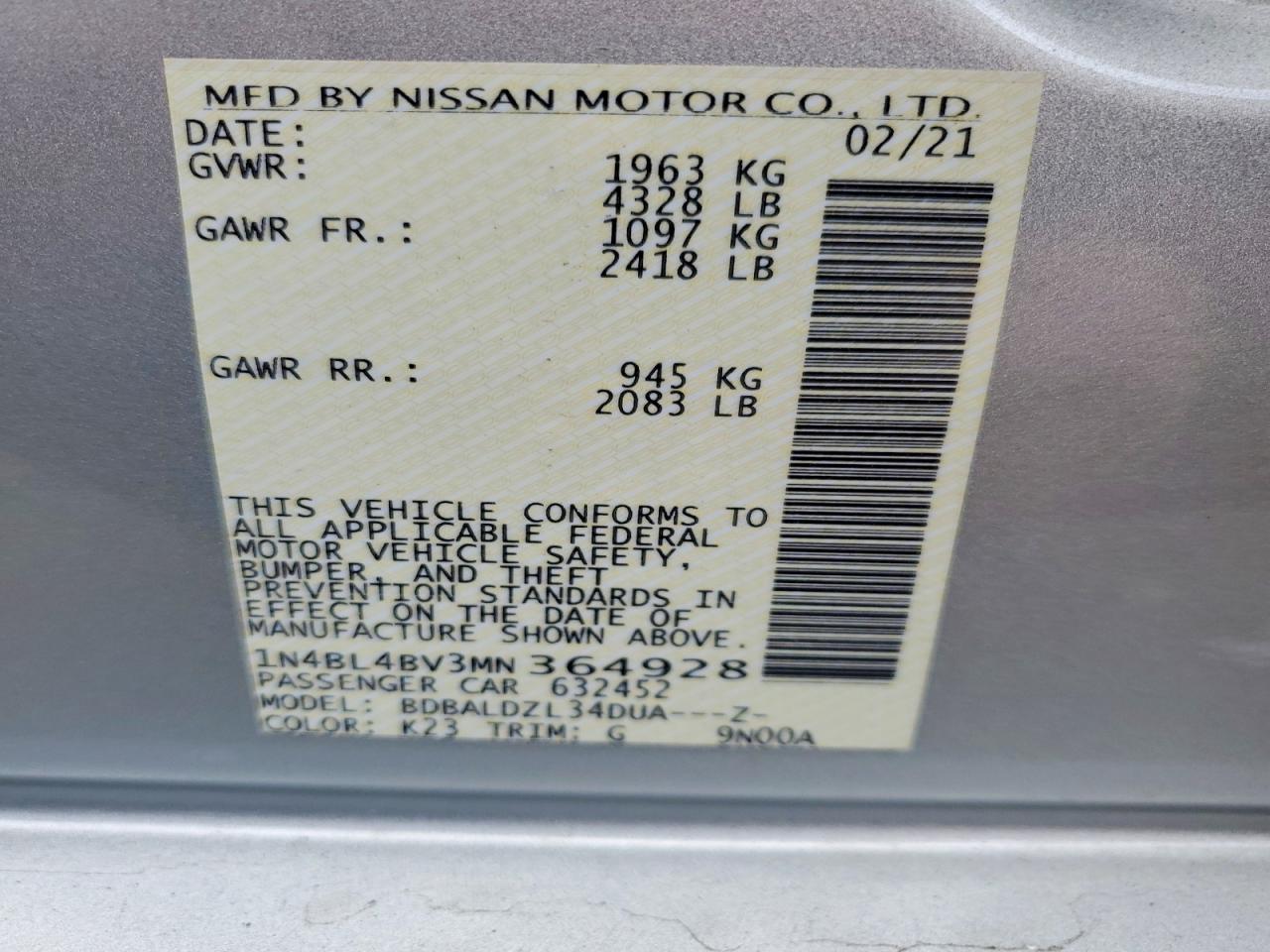 Nissan Altima 2.5 S
