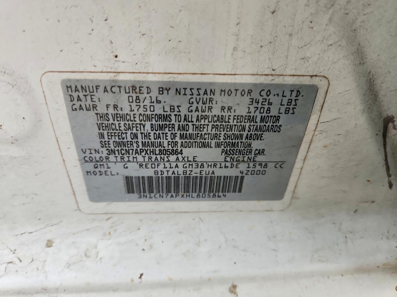 Nissan Versa 1.6 Sv