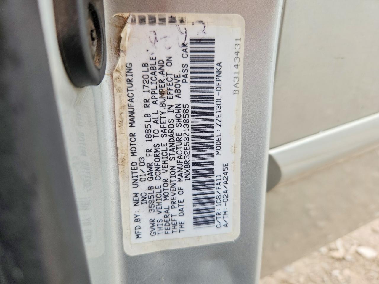 Toyota Corolla Le