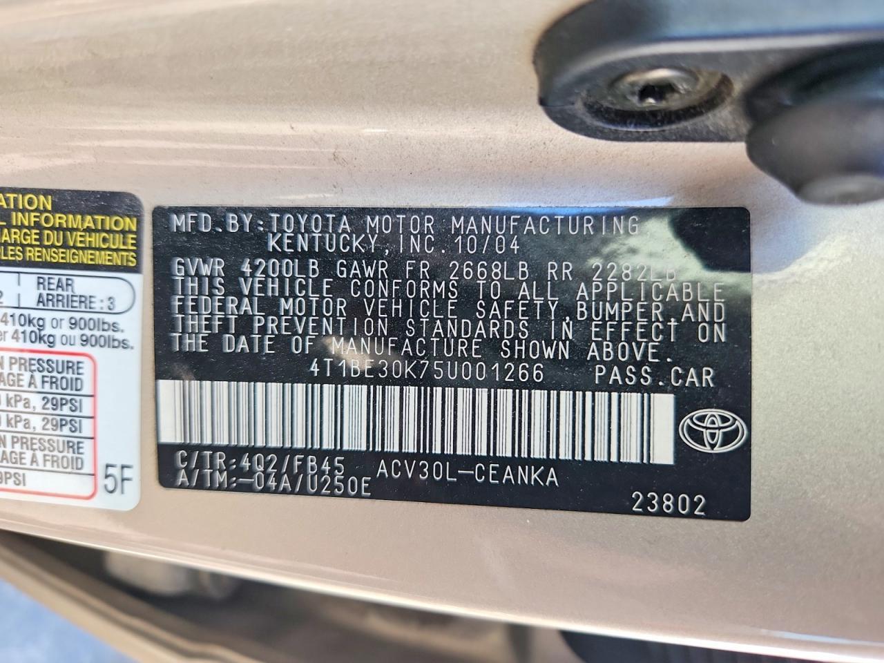 Toyota Camry Le