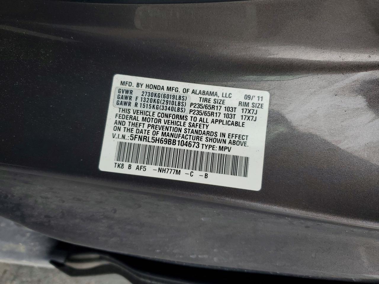 Honda Odyssey Exl