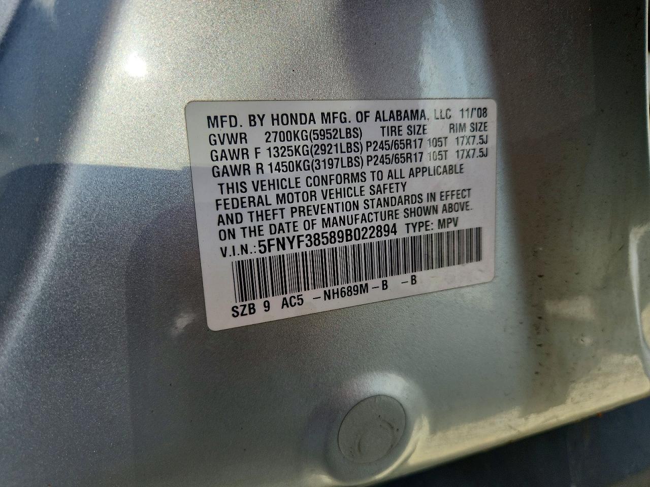 Honda Pilot Exl